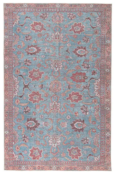 Product Image 6 for Ravinia Oriental Blue / Pink Runner Rug from Jaipur