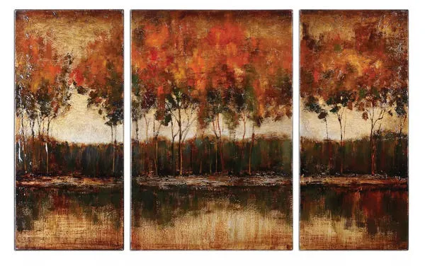 Product Image 1 for Uttermost Trilakes Canvas Art Set/3 from Uttermost