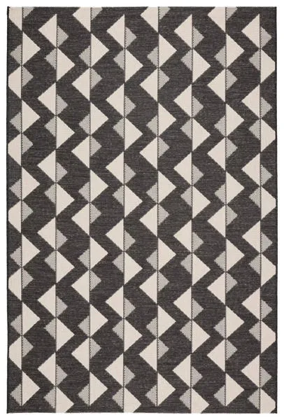 Product Image 6 for Zemira Indoor / Outdoor Geometric Black / Cream Area Rug from Jaipur 