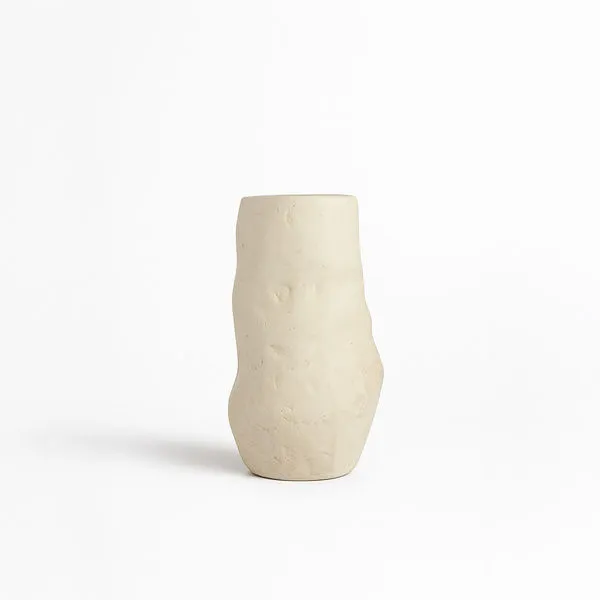 Product Image 1 for Paper Mache Vase Off-White from BIDKHome