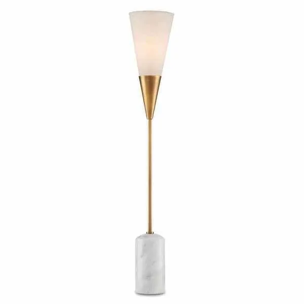 Product Image 1 for Martini Brass & Marble Torchiere Table Lamp from Currey & Company