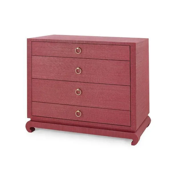 Product Image 6 for Ming Red Large 4-Drawer Dresser from Villa & House