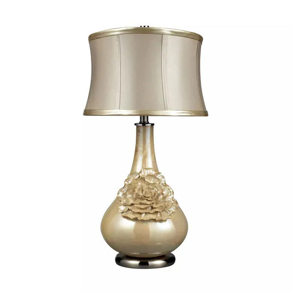 Product Image 1 for Elenaor Table Lamp In Pearlescent Cream Finish With Cream Shade from Elk Home