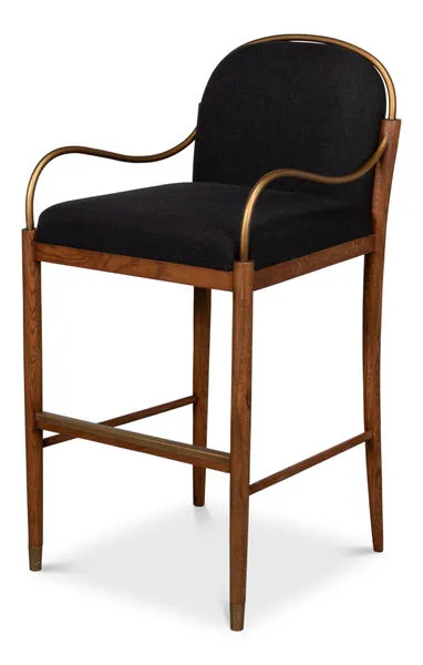 Product Image 1 for Auden Black Bar Stool from Sarreid Ltd.