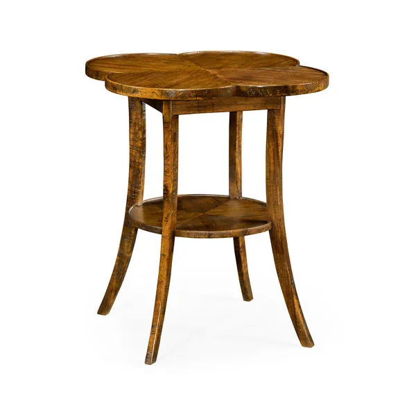 Product Image 1 for Quatrefoil Country Walnut Lamp Table from Johnathan Charles