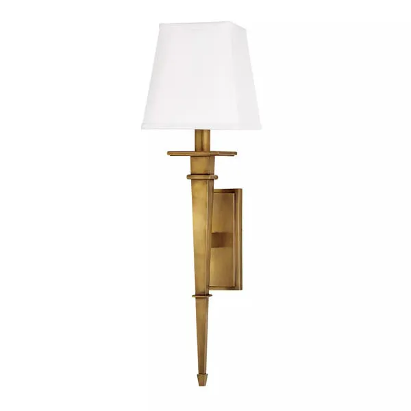 Product Image 1 for Stanford 1 Light Wall Sconce W/White Shade from Hudson Valley