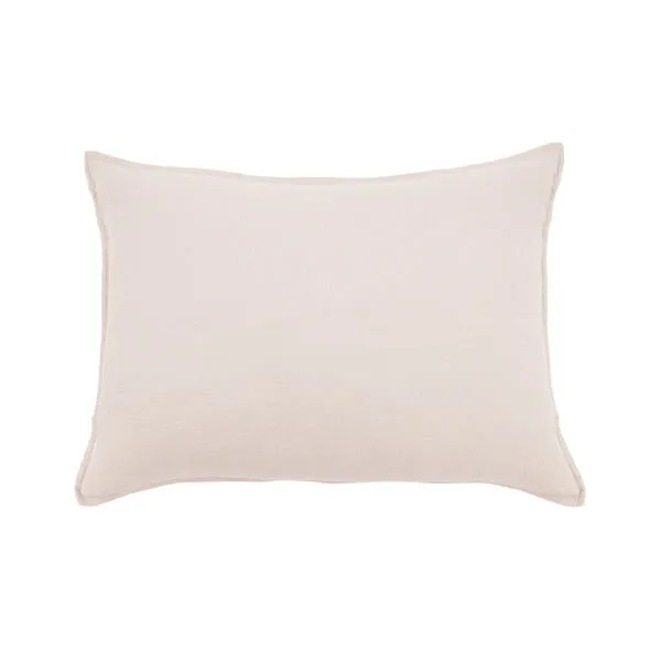 Soft cream Waverly Big Pillow with wavy, pebbled cotton texture and ½ inch flange edging