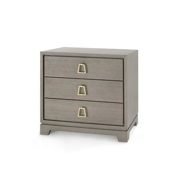 Stanford side table shown from a three-quarter angle highlighting the texture and depth of the wood grain