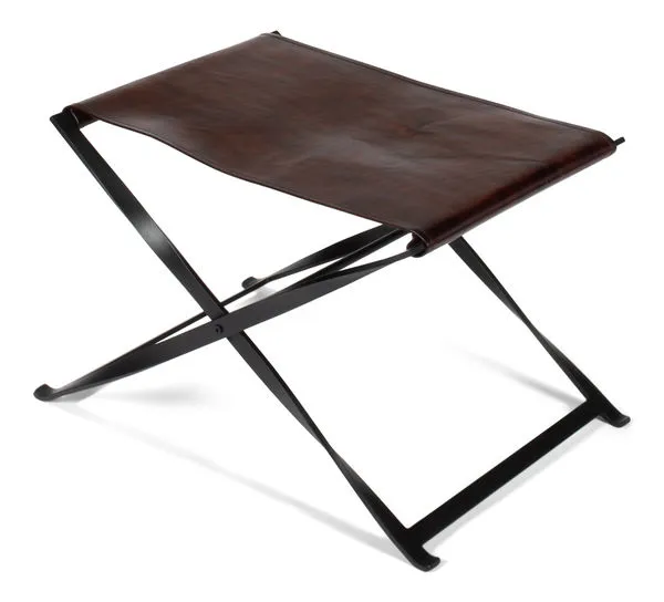 Product Image 1 for Director's Folding Leather Seat from Sarreid Ltd.