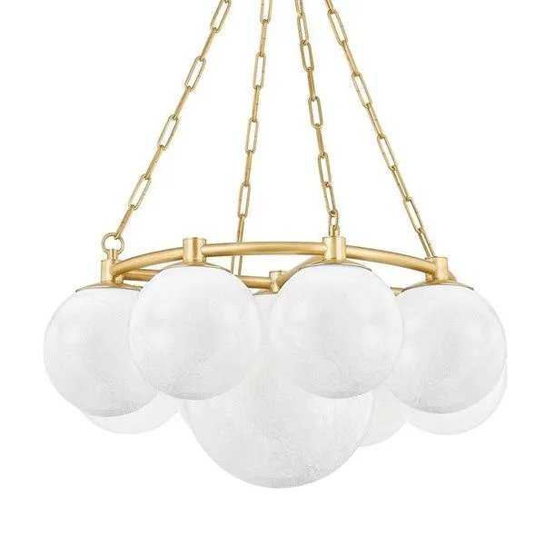 Product Image 1 for Thornwood 9-Light Small Aged Brass Chandelier from Hudson Valley