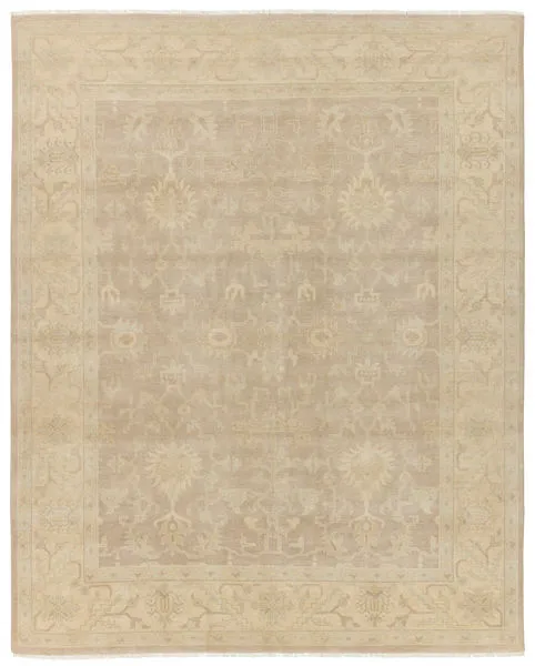 Product Image 1 for Verity Hand-Knotted Floral Cream / Blue Rug 10' x 14' from Jaipur