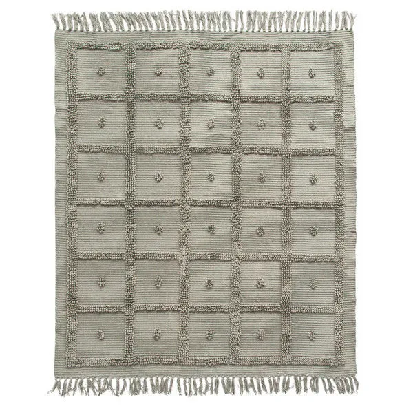 Product Image 5 for Grey Cotton Chenille Throw With Fringe from Creative Co-Op