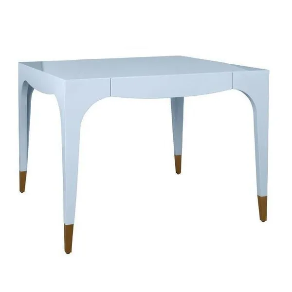 Product Image 2 for Square Tapered Leg Two Drawer Game Table With Antique Brass Foot Caps from Worlds Away