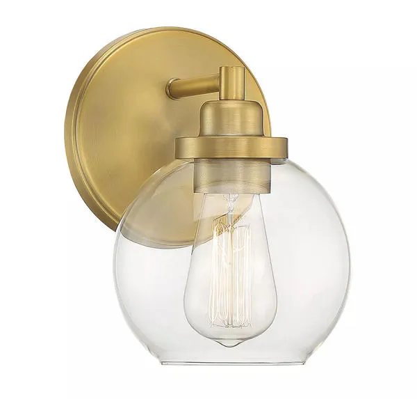 Product Image 1 for Carson Warm Brass 1 Light Bath from Savoy House 