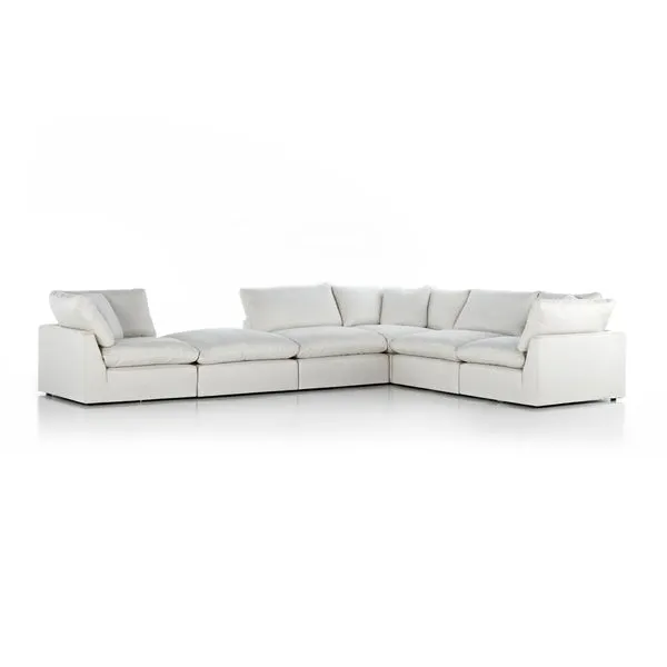 Product Image 1 for Stevie 5 Piece Sectional Sofa with Attached Ottoman from Four Hands