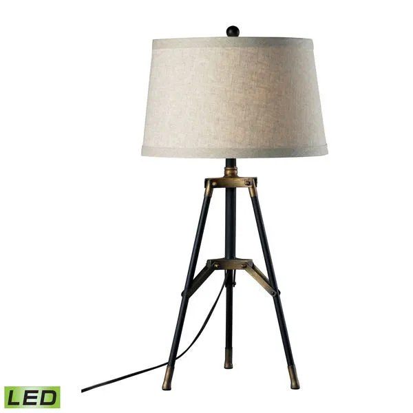Product Image 1 for Functional Tripod Table Lamp In Restoration Black And Aged Gold from Elk Home
