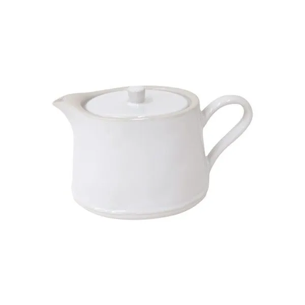 Product Image 1 for Beja 34 oz. Ceramic Stoneware Teapot - White & Cream from Costa Nova
