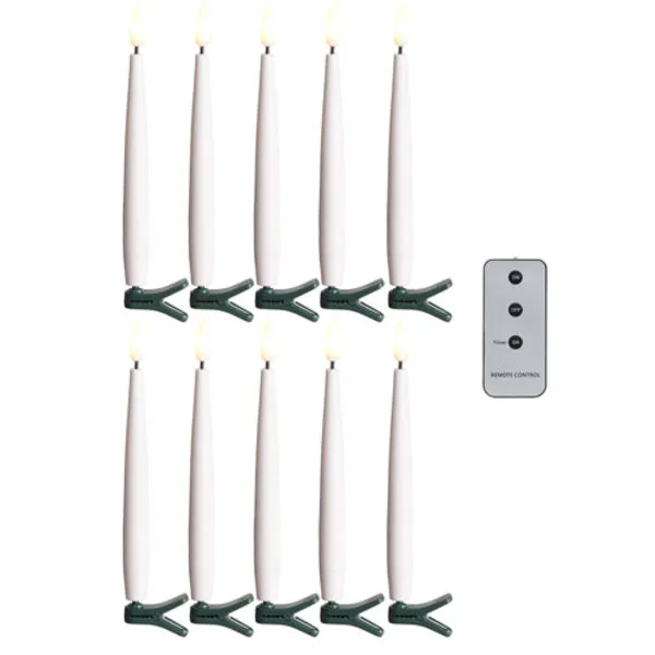 Product Image 1 for Evergreen Glow Remote-Controlled Candle, Set of 10 from Raz Imports