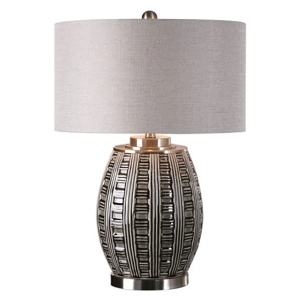 Product Image 1 for Uttermost Aura Ash Black Glaze Lamp from Uttermost