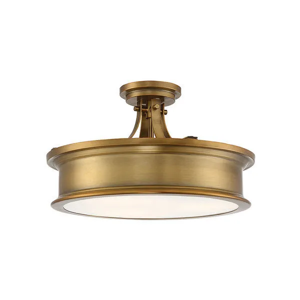 Product Image 1 for Watkins 3 Light Semi Flush from Savoy House 