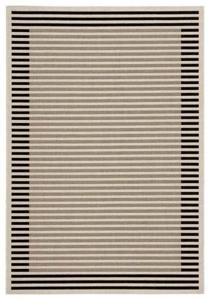 Product Image 2 for Fathom Indoor/ Outdoor Stripe Ivory/ Black Area Rug from Jaipur 