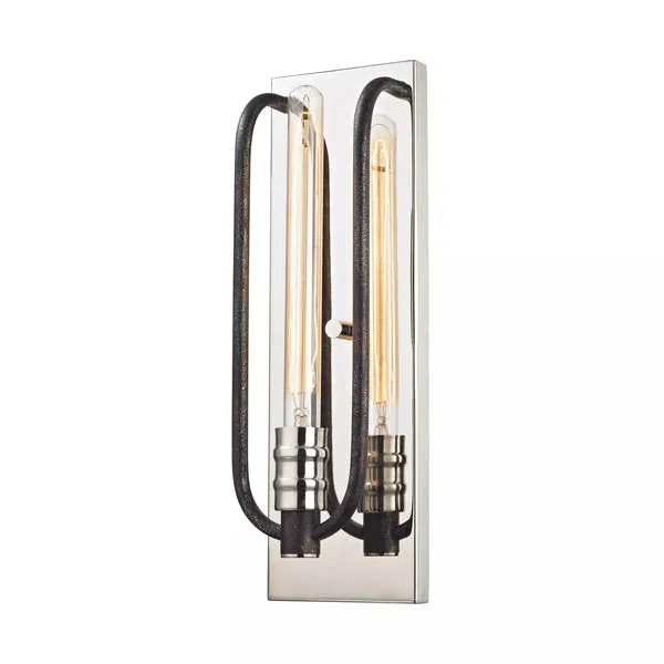 Product Image 1 for Continuum 1 Light Wall Sconce In Silvered Graphite With Polished Nickel Accents from Elk Lighting