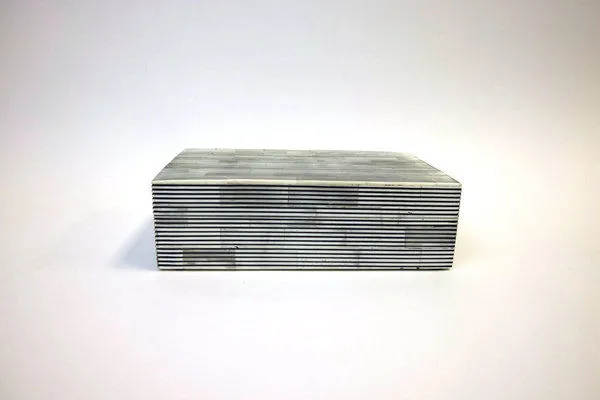 Product Image 1 for Jeff Large Black/Ivory Thin Striped Bone Box from A. Sanoma Inc