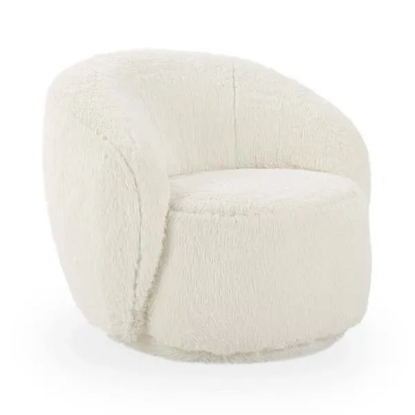 Product Image 1 for Adley Upholstered Plush Swivel Chair from Classic Home