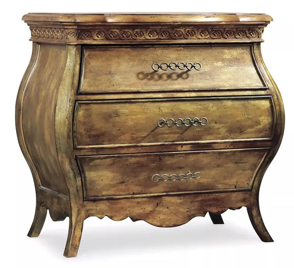 Product Image 1 for Sanctuary Small Three Drawer Bombe Nightstand from Hooker Furniture