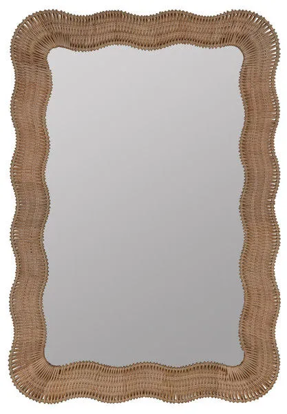 Product Image 1 for Logan Natural Scalloped Rattan Mirror from Cooper Classics