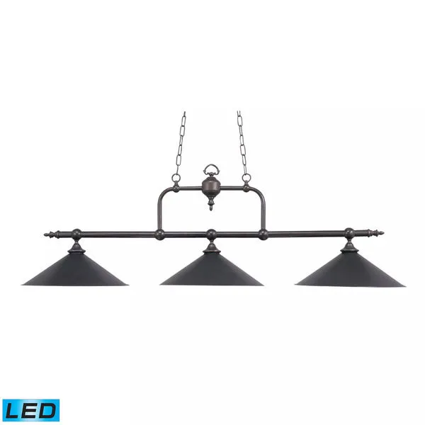 Product Image 1 for Designer Classics 3 Light Billiard/Island In Tiffany Bronze W/ Metal Shades  from Elk Lighting