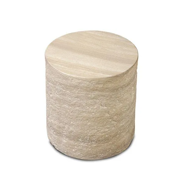 Product Image 1 for Ettis Veined Ivory Outdoor End Table from Four Hands