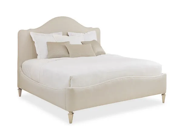 Product Image 1 for King Beige Fabric Modern Night In Paris Bed from Caracole