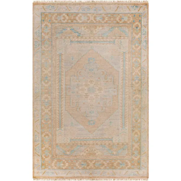 Product Image 2 for Anadolu Hand-Knotted Dusty Pink / Camel Rug - 6' x 9' from Surya