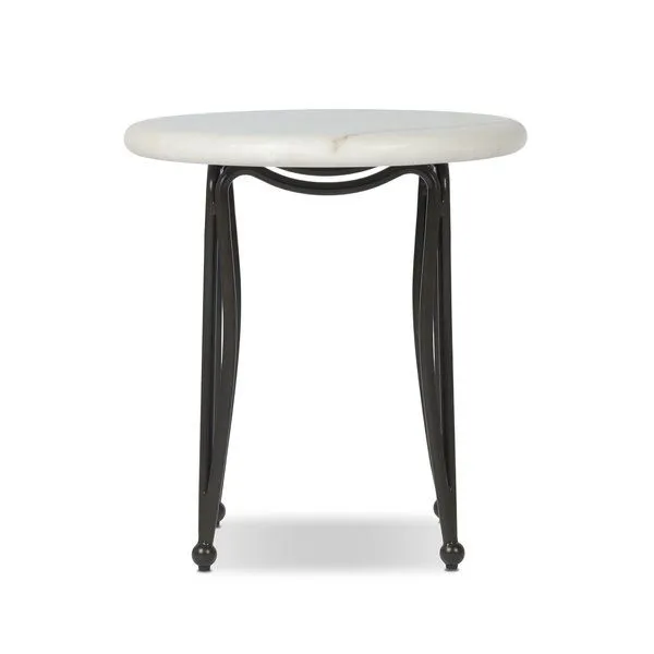 Product Image 1 for Idalia White Marble Outdoor End Table from Four Hands