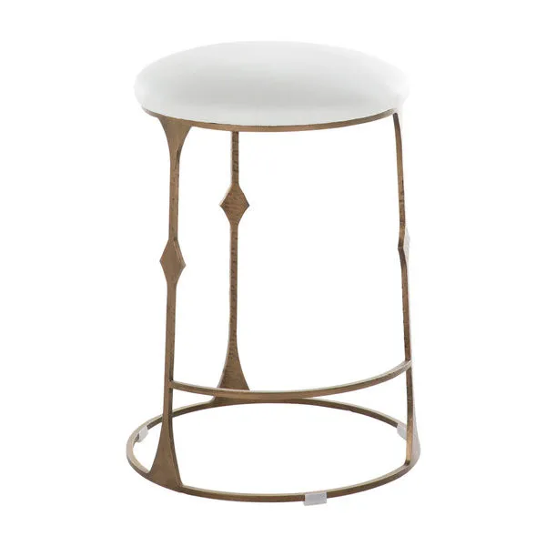 Product Image 1 for Buxton Cloud White Leather Counter Stool from Gabby