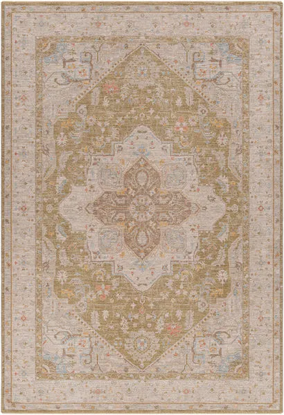 Product Image 1 for Medium Woven Light Olive / Taupe Rug - 7'10" Round from Surya