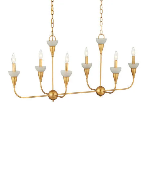 Product Image 1 for Aurelia Frost Rectangular Chandelier from Currey & Company