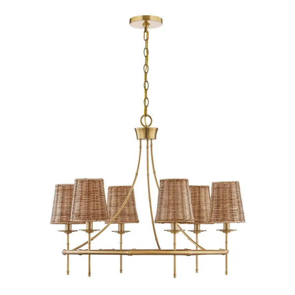 Product Image 5 for Ashbury Chandelier in Warm Brass from Savoy House 