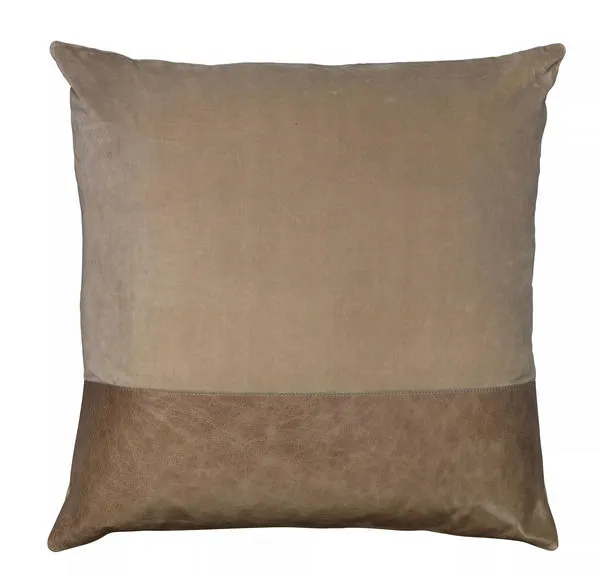 Product Image 1 for Aria Leather & Velvet Pillow from Jamie Young