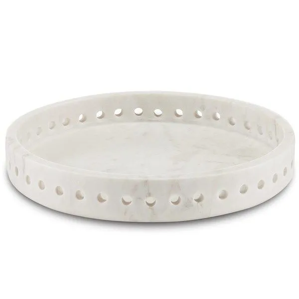 Product Image 2 for Freya White Marble Tray from Currey & Company