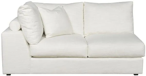 Lucca Modular Sectional in Kipri Snow with plush cushions, clean lines, and a boxy modern silhouette