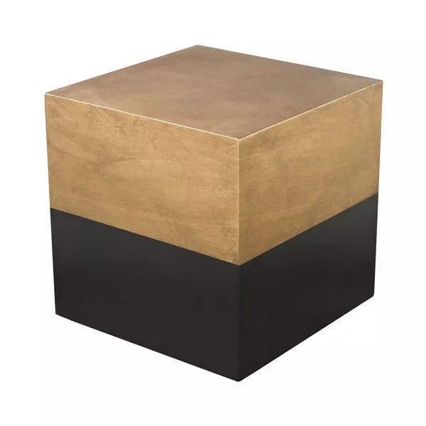 Product Image 1 for Draper Cube Table in Black and Gold from Elk Home