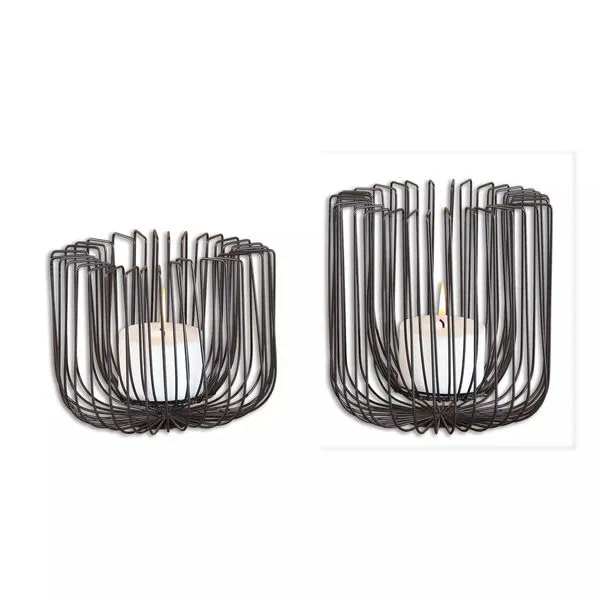 Product Image 1 for Uttermost Flare Black Wire Candleholders S/2 from Uttermost