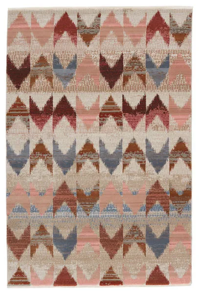 Product Image 2 for Zevi Chevron Pink/ Beige Rug from Jaipur 