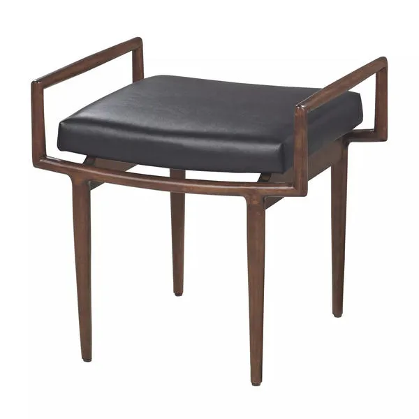 Product Image 1 for Blackinton Mid Century Ottoman In Dark Cherry And Black By from Elk Home