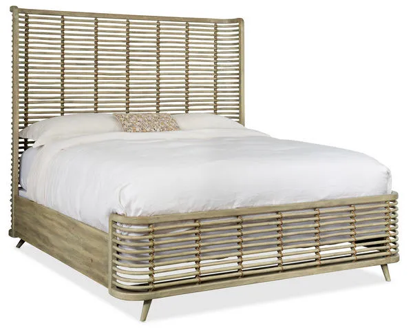 Product Image 1 for Surfrider Pecan & Cane Queen Rattan Bed from Hooker Furniture