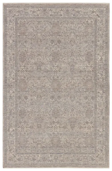 Product Image 1 for Vivace Traditional Floral Gray/ Taupe Rug - 3' x 8' from Jaipur 