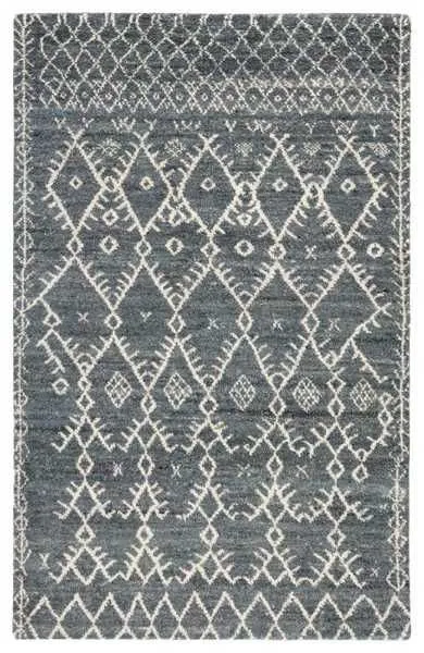 Product Image 2 for Zola Hand Knotted Trellis Blue/ Ivory Area Rug from Jaipur