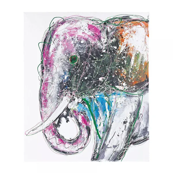 Product Image 1 for Bold Elephant Oversized Oil On Canvas from Elk Home